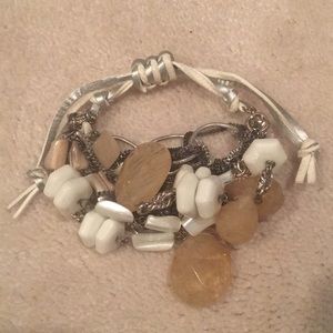 Anthropologie Bead and Cord Bracelet.